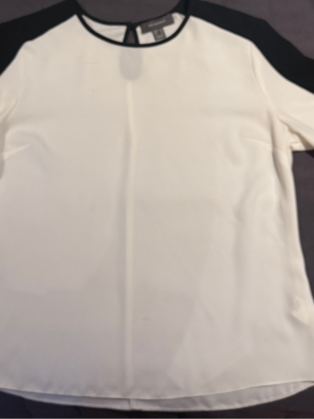 Primark Black and White raglan Sleeve Blouse